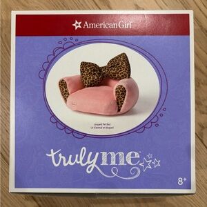 American Girl Pink and Leopard Pet Bed with box